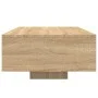 Mesa de centro con luces LED roble Sonoma 85x55x31 cm de , Mesas de centro - Ref: Foro24-836611, Precio: 62,50 €, Descuento: %