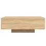Mesa de centro con luces LED roble Sonoma 85x55x31 cm de , Mesas de centro - Ref: Foro24-836611, Precio: 62,50 €, Descuento: %