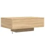Mesa de centro con luces LED roble Sonoma 85x55x31 cm de , Mesas de centro - Ref: Foro24-836611, Precio: 62,50 €, Descuento: %
