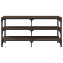 Banco zapatero madera de ingeniería marrón roble 100x38,5x49 cm de , Bancos para recibidores y almacenamiento - Ref: Foro24-8...