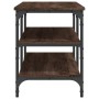 Banco zapatero madera de ingeniería marrón roble 100x38,5x49 cm de , Bancos para recibidores y almacenamiento - Ref: Foro24-8...