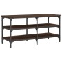 Banco zapatero madera de ingeniería marrón roble 100x38,5x49 cm de , Bancos para recibidores y almacenamiento - Ref: Foro24-8...