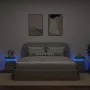Bedside tables with LED lights 2 pcs concrete gray 35x39x55 cm by , Nightstands - Ref: Foro24-836756, Price: 110,33 €, Discou...