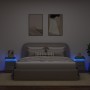 Mesitas de noche con luces LED 2 uds gris hormigón 35x39x55 cm de , Mesitas de noche - Ref: Foro24-836756, Precio: 112,00 €, ...