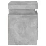 Bedside tables with LED lights 2 pcs concrete gray 35x39x55 cm by , Nightstands - Ref: Foro24-836756, Price: 110,33 €, Discou...