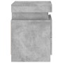 Mesitas de noche con luces LED 2 uds gris hormigón 35x39x55 cm de , Mesitas de noche - Ref: Foro24-836756, Precio: 112,00 €, ...