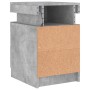 Mesitas de noche con luces LED 2 uds gris hormigón 35x39x55 cm de , Mesitas de noche - Ref: Foro24-836756, Precio: 112,00 €, ...