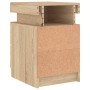 Mesitas de noche con luces LED 2 uds roble Sonoma 35x39x55 cm de , Mesitas de noche - Ref: Foro24-836754, Precio: 111,68 €, D...