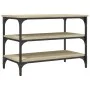 Banco zapatero madera de ingeniería roble Sonoma 70x38,5x49 cm de , Bancos para recibidores y almacenamiento - Ref: Foro24-83...