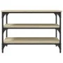 Banco zapatero madera de ingeniería roble Sonoma 70x38,5x49 cm de , Bancos para recibidores y almacenamiento - Ref: Foro24-83...