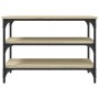 Banco zapatero madera de ingeniería roble Sonoma 70x38,5x49 cm de , Bancos para recibidores y almacenamiento - Ref: Foro24-83...