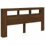 Cabecero LED madera ingeniería roble marrón 200x18,5x103,5 cm de , Cabeceros y pies de cama - Ref: Foro24-837371, Precio: 116...