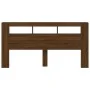 Cabecero LED madera ingeniería roble marrón 200x18,5x103,5 cm de , Cabeceros y pies de cama - Ref: Foro24-837371, Precio: 116...