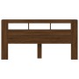 Cabecero LED madera ingeniería roble marrón 200x18,5x103,5 cm de , Cabeceros y pies de cama - Ref: Foro24-837371, Precio: 118...