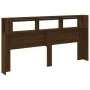 Cabecero LED madera ingeniería roble marrón 200x18,5x103,5 cm de , Cabeceros y pies de cama - Ref: Foro24-837371, Precio: 116...