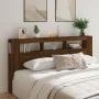 Cabecero LED madera ingeniería roble marrón 200x18,5x103,5 cm de , Cabeceros y pies de cama - Ref: Foro24-837371, Precio: 116...