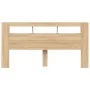 Cabecero LED madera ingeniería roble Sonoma 200x18,5x103,5 cm de , Cabeceros y pies de cama - Ref: Foro24-837367, Precio: 89,...