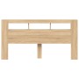 Cabecero LED madera ingeniería roble Sonoma 200x18,5x103,5 cm de , Cabeceros y pies de cama - Ref: Foro24-837367, Precio: 92,...