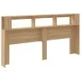 Cabecero LED madera ingeniería roble Sonoma 200x18,5x103,5 cm de , Cabeceros y pies de cama - Ref: Foro24-837367, Precio: 89,...