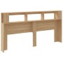 Cabecero LED madera ingeniería roble Sonoma 200x18,5x103,5 cm de , Cabeceros y pies de cama - Ref: Foro24-837367, Precio: 92,...