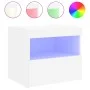 Mesita de noche con luces LED blanco 50x40x45 cm de , Mesitas de noche - Ref: Foro24-836763, Precio: 62,47 €, Descuento: %