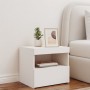 Mesita de noche con luces LED blanco 50x40x45 cm de , Mesitas de noche - Ref: Foro24-836763, Precio: 60,50 €, Descuento: %