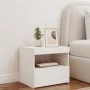 Mesita de noche con luces LED blanco 50x40x45 cm de , Mesitas de noche - Ref: Foro24-836763, Precio: 62,47 €, Descuento: %