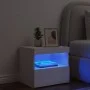 Mesita de noche con luces LED blanco 50x40x45 cm de , Mesitas de noche - Ref: Foro24-836763, Precio: 62,47 €, Descuento: %