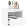 Mesita de noche con luces LED blanco 50x40x45 cm de , Mesitas de noche - Ref: Foro24-836763, Precio: 62,47 €, Descuento: %
