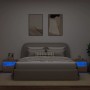 Mesitas de noche con luces LED 2 uds roble Sonoma 50x40x45 cm de , Mesitas de noche - Ref: Foro24-836768, Precio: 79,56 €, De...