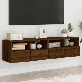 Muebles de pared para TV 2 uds madera roble marrón 60x30x30 cm de , Muebles TV - Ref: Foro24-836867, Precio: 73,63 €, Descuen...
