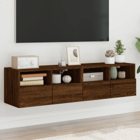 Muebles de pared para TV 2 uds madera roble marrón 60x30x30 cm de , Muebles TV - Ref: Foro24-836867, Precio: 74,58 €, Descuen...