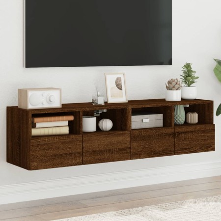 Muebles de pared para TV 2 uds madera roble marrón 60x30x30 cm de , Muebles TV - Ref: Foro24-836867, Precio: 74,58 €, Descuen...