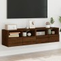 Muebles de pared para TV 2 uds madera roble marrón 60x30x30 cm de , Muebles TV - Ref: Foro24-836867, Precio: 74,58 €, Descuen...