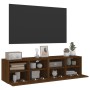 Muebles de pared para TV 2 uds madera roble marrón 60x30x30 cm de , Muebles TV - Ref: Foro24-836867, Precio: 74,58 €, Descuen...
