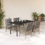 Set comedor de jardín 5 pzas con cojines ratán sintético beige en Conjuntos de jardín | Comprar online en Foru.es