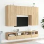 Mueble de pared TV madera ingeniería roble Sonoma 100x30x30 cm de , Muebles TV - Ref: Foro24-836886, Precio: 61,04 €, Descuen...