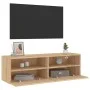 Mueble de pared TV madera ingeniería roble Sonoma 100x30x30 cm de , Muebles TV - Ref: Foro24-836886, Precio: 61,04 €, Descuen...