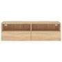 Mueble de pared TV madera ingeniería roble Sonoma 100x30x30 cm de , Muebles TV - Ref: Foro24-836886, Precio: 62,09 €, Descuen...