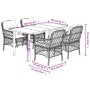 Set comedor de jardín 5 pzas con cojines ratán sintético beige en Conjuntos de jardín | Comprar online en Foru.es