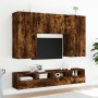 Mueble de pared TV madera ingeniería roble ahumado 100x30x30 cm de , Muebles TV - Ref: Foro24-836890, Precio: 62,09 €, Descue...