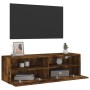 Mueble de pared TV madera ingeniería roble ahumado 100x30x30 cm de , Muebles TV - Ref: Foro24-836890, Precio: 62,09 €, Descue...