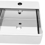 Lavabo con rebosadero 41x41x15 cm cerámica plateado de vidaXL, Lavabos - Ref: Foro24-143477, Precio: 69,79 €, Descuento: %