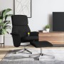 Sillón reclinable de masaje con reposapiés tela negro de , Sillones - Ref: Foro24-356680, Precio: 153,03 €, Descuento: %