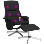 Sillón reclinable de masaje con reposapiés tela negro de , Sillones - Ref: Foro24-356680, Precio: 153,03 €, Descuento: %