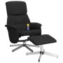 Sillón reclinable de masaje con reposapiés tela negro de , Sillones - Ref: Foro24-356680, Precio: 153,03 €, Descuento: %