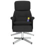 Sillón reclinable de masaje con reposapiés tela negro de , Sillones - Ref: Foro24-356680, Precio: 153,03 €, Descuento: %