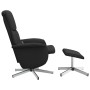 Sillón reclinable de masaje con reposapiés tela negro de , Sillones - Ref: Foro24-356680, Precio: 153,03 €, Descuento: %