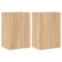 Muebles de TV de pared 2 uds madera roble Sonoma 40,5x30x60 cm de , Muebles TV - Ref: Foro24-836915, Precio: 58,50 €, Descuen...