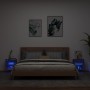 Mesitas de noche de pared con luces LED 2 unidades roble marrón de , Muebles TV - Ref: Foro24-837077, Precio: 57,04 €, Descue...